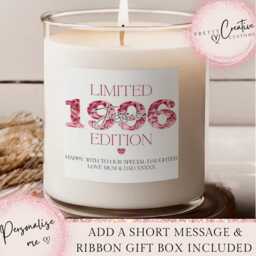 30Th Birthday Scented Candle, Limited Edition 1996, Happy Birthday, 30S, Gift, 1996 Birthday Gift, Thirty & Fabulous - thumbnail 1