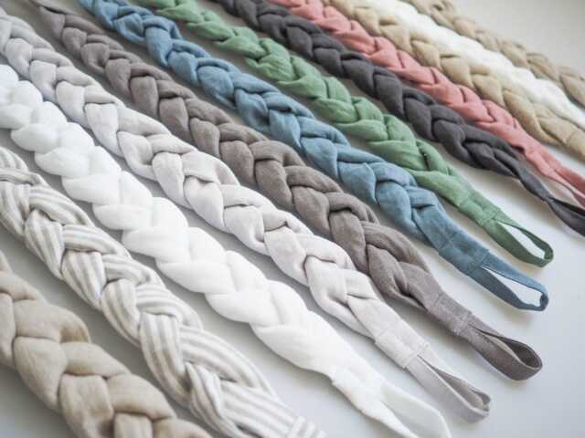 Braided Linen Curtain Tieback, Rustic Boho Decor - image 1