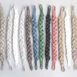 Braided Linen Curtain Tieback, Rustic Boho Decor - thumbnail 3