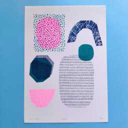 A3 Abstract Risograph Print - Wall Art - thumbnail 1