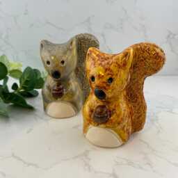 Squirrel Ornament, Woodland Decor, Gift Figurine, Ceramic Decorations, Whimsical Decorations - thumbnail 2