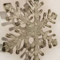 Snowflake , Christmas Decoration Fused Glass, Art Gift - thumbnail 4