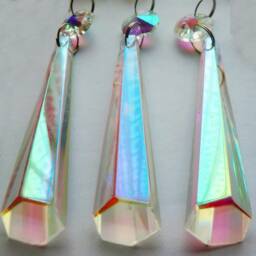 24 Christmas Tree Wedding Decorations Advent Calendar Fillers Mix Color Chandelier Drops Glass Crystals Droplets Beads Light Crafts Parts - thumbnail 3