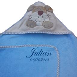 Baby Hooded Towel Embroidered With Name - thumbnail 4