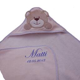 Baby Hooded Towel Embroidered With Name - thumbnail 3