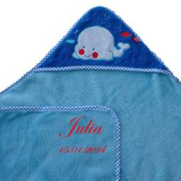 Baby Hooded Towel Embroidered With Name - thumbnail 2