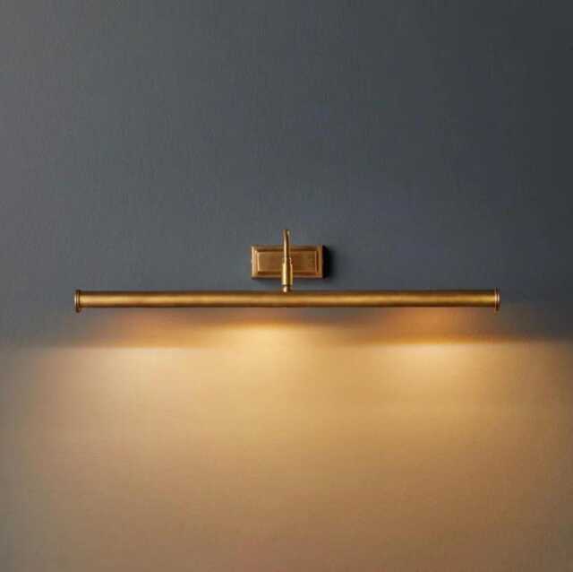 Raw Brass Picture Light Mid-Century Modern Wall Sconce - 24 - image 1