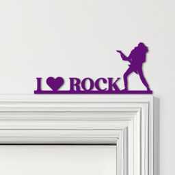 Door Topper I Love Rock Guitar Player Various Colours Decorative Sign - Sign, Novelty Wall Decor, Frame Art, Art - thumbnail 4