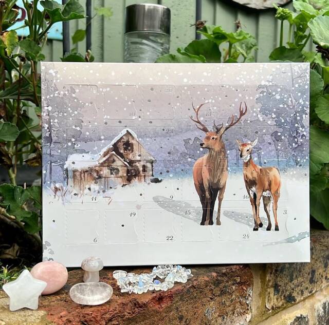 Crystal Christmas Advent Calendar - Natural Xmas Gemstone Count Down Festive Mystery Box Calendars - image 1