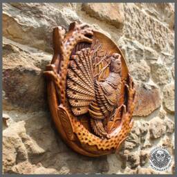Capercaillie Bird Wood Carving, Rustic Wildlife Wall Art - thumbnail 3