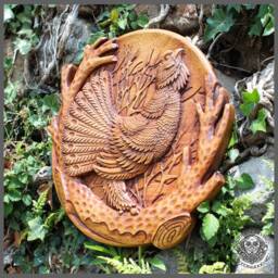 Capercaillie Bird Wood Carving, Rustic Wildlife Wall Art - thumbnail 2