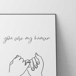 Pinky Promise Line Art Print - Friend Gift - thumbnail 2
