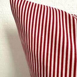 Red Stripe Pillows Red Pillow Covers Ticking Stripe Christmas Farmhouse 16 18x18 20 - thumbnail 2