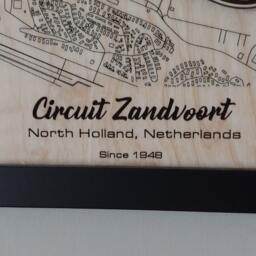 Circuit Zandvoort Wall Art Laser Engraved Wood, F1 Dutch Gp Gift - thumbnail 3