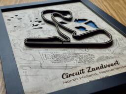 Circuit Zandvoort Wall Art Laser Engraved Wood, F1 Dutch Gp Gift - thumbnail 1