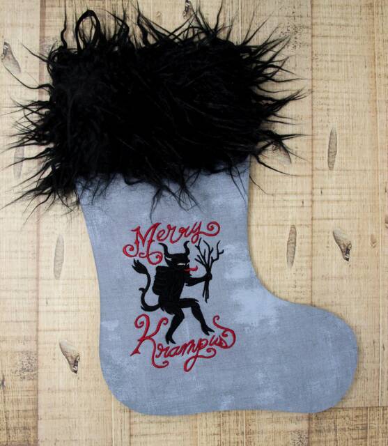 Krampus Christmas Stocking, Horror Decoration - image 1