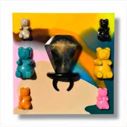 Ring Pop Resin Wall Art Sculpture Kitsch Candy Decor Fun Dopamine Retro Sweet Treat Hanging Quirky Pop Home Accent - thumbnail 1