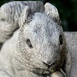 Concrete Squirrel With Nut Statue Stone Sculpture Cement Animal Ornament Animal Decor Handmade Art Squirrel Lover Gift - thumbnail 2