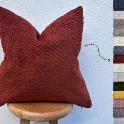 Rust Soft Throw Pillow Cover Modern Cozy Accent Cushion - All Duties Paid Usa - thumbnail 2