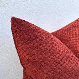 Rust Soft Throw Pillow Cover Modern Cozy Accent Cushion - All Duties Paid Usa - thumbnail 3
