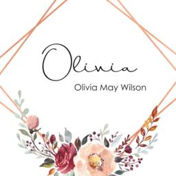 Set Of 3 Nursery Printables, {Digital Prints} Swan Decor, Girls Room Wall Art, Geometric Frame, Personalised Name Print - thumbnail 2