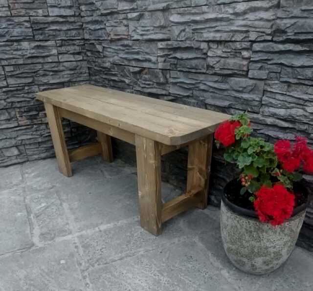 Solid Wood Bench - Many Colours. Unique Design. Handmade - image 1