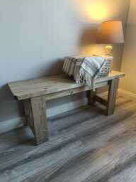 Solid Wood Bench - Many Colours. Unique Design. Handmade