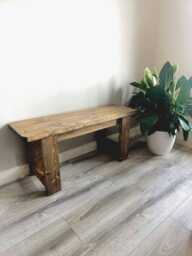 Solid Wood Bench - Many Colours. Unique Design. Handmade
