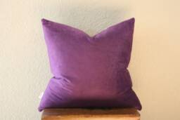 Purple Velvet Pillow Cover/Throw Decorative Festive Cushion Both Side, 16x16, 18x18, 20x20, 22x22 - thumbnail 1