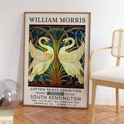 William Morris Print, Exhibition Poster, Vintage Wall Art, Flower Pattern, Floral Art Nouveau - thumbnail 2