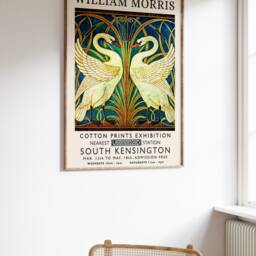 William Morris Print, Exhibition Poster, Vintage Wall Art, Flower Pattern, Floral Art Nouveau - thumbnail 3