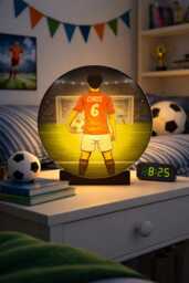 Personalised Football Night Light - Custom Name & Number Led - thumbnail 1