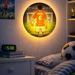 Personalised Football Night Light - Custom Name & Number Led - thumbnail 2
