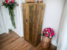 Tall Shoe Cupboard - Rustic Mudroom Storage Reclaimed Wood The Vilnius