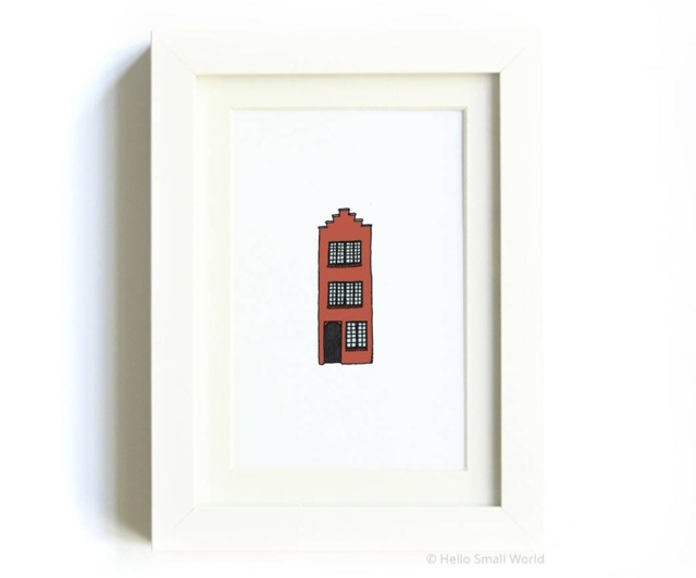 Ny Architecture Print No. 4 - New York Historical Landmark, Narrowest House in Nyc, Architecture, Edna St. Vincent Millay, Building