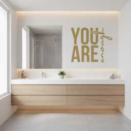 You Are Enough Sticker Bedroom Wall Decor Kids Room Bathroom Motivational Affirmation - thumbnail 1
