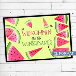 Dreckspatz?? Floor Mat Melon With Your Name Or Text Non-Slip - Washable High-Quality Outdoor Area Dirt Trap Door - thumbnail 1