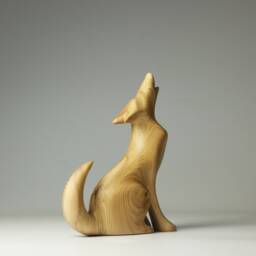 Wooden Wolf Sculpture - 1 - thumbnail 4