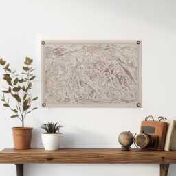 Snowbird Utah Mountain Map Felt Poster Banner - Vintage Ski Snowboard Mountain Wall Art Gift. Flag Pennant Home Decor. Usa Handmade - thumbnail 1