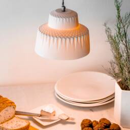 Evelyn Porcelain Pendant Light Modern Geometric Ceramic Lighting - thumbnail 3
