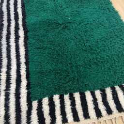 Moroccan Rug 4x6 - Rugs For Living Room Handmade Beni Ourain Wool Bedroom Berber Rug- Azilal Area Rugs - thumbnail 3