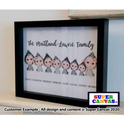 Mum Mummy Custom Cute Monkey Personalised Family Portrait Picture Wall Art Framed A4 A3 Print Handmade Birthday Mothers Day Present Gift - thumbnail 3