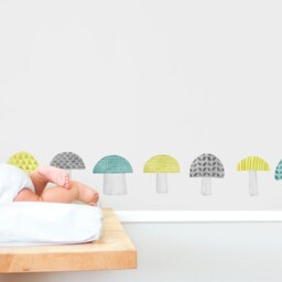 Mushrooms - Fabric Wall Decal Woodland Mej - thumbnail 2