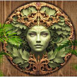 Green Woman Metal Sign, Flat Printed Sign, Nature Lover's Wall Art D??cor, Garden Guardian, Decor, Celtic Plaque, Sign - thumbnail 3
