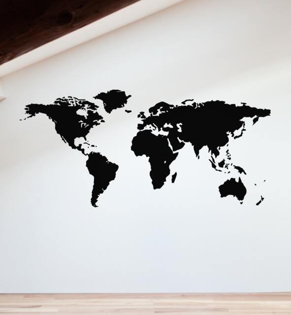 World Map Wall Sticker Decal - Educational Stickers, Learning, Art, Decals, Kids Room, School, Education, Gifts