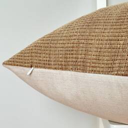 Brown Tribal Hemp Hand Woven Natural Dye Color Hmong Lumbar Pillow Cover - thumbnail 3
