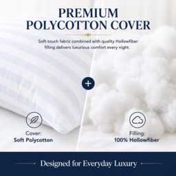 stripes Pillows Hollowfiber Filled Bounce Back Hotel Quality Bed Pack Of 2, 4 - thumbnail 2