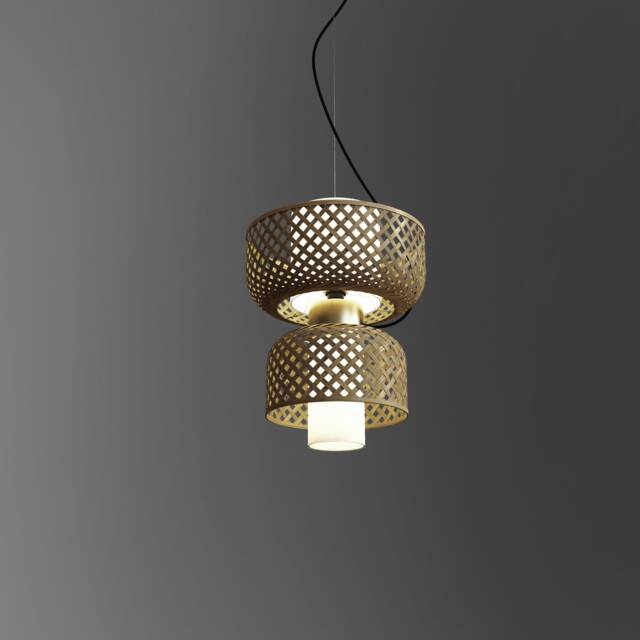 Bamboo Pendant Light Wabi-Sabi Japan Design Chandelier - image 1