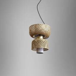 Bamboo Pendant Light Wabi-Sabi Japan Design Chandelier - thumbnail 2