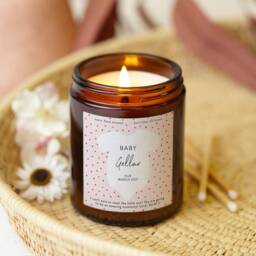 Personalised Pregnancy Announcement Candle Mum To Be Gift, Soy Wax - thumbnail 1